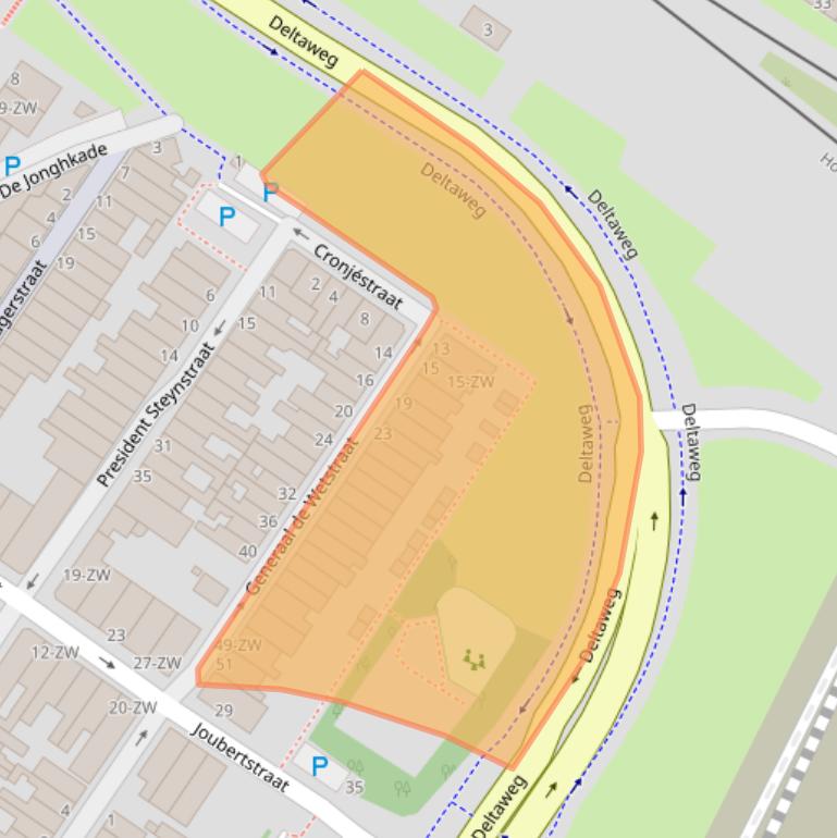 Kaart van postcodegebied 3143CJ.