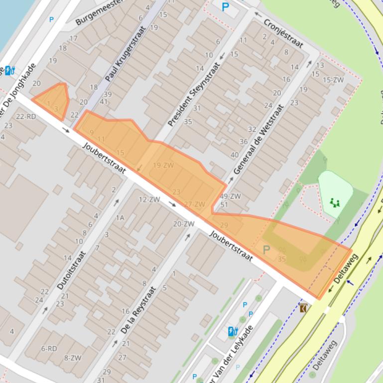 Kaart van postcodegebied 3143CL.