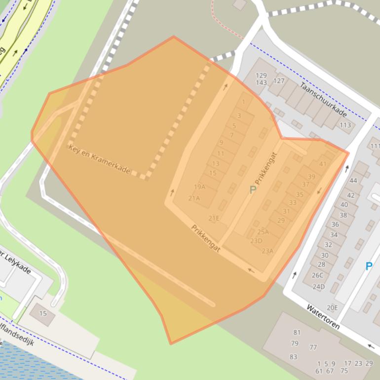 Kaart van postcodegebied 3143DG.