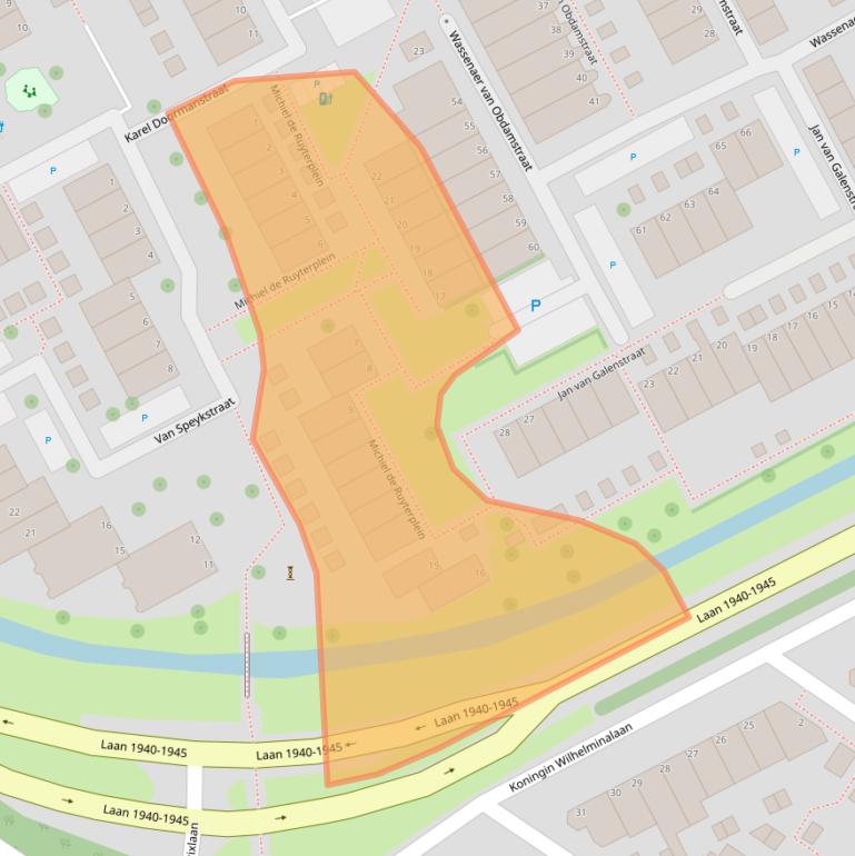 Kaart van postcodegebied 3143KE.