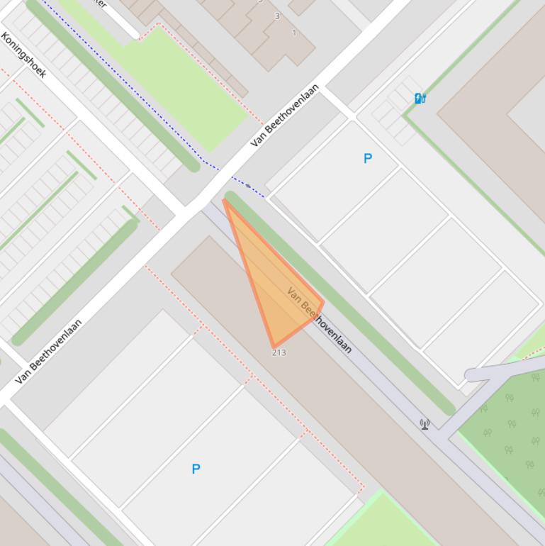 Kaart van postcodegebied 3144AB.