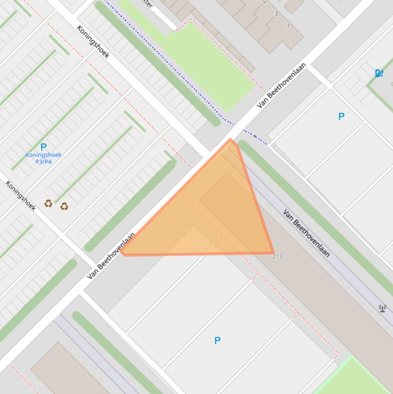 Kaart van postcodegebied 3144AC.