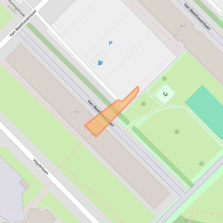 Kaart van postcodegebied 3144AM.