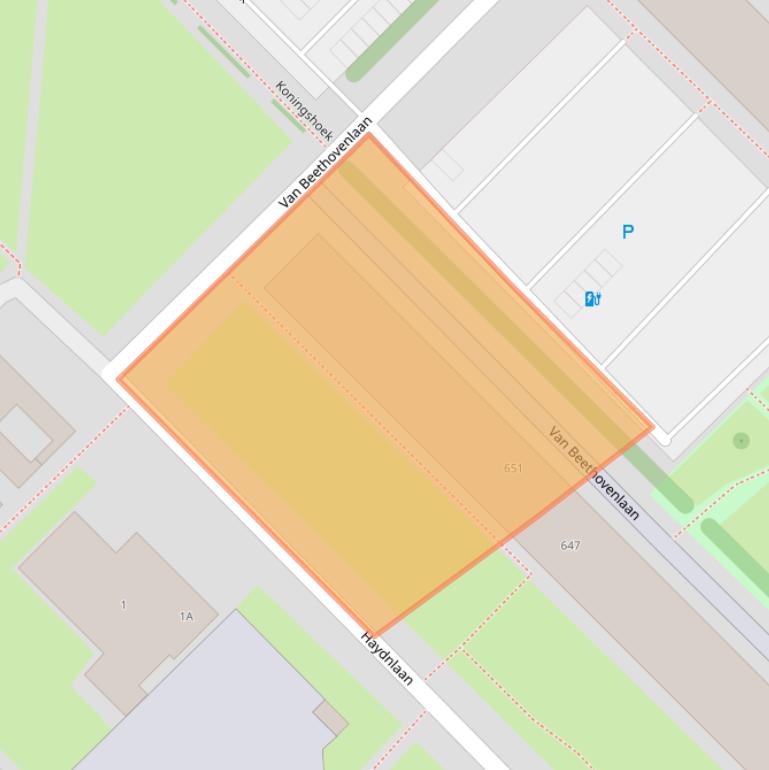 Kaart van postcodegebied 3144AR.