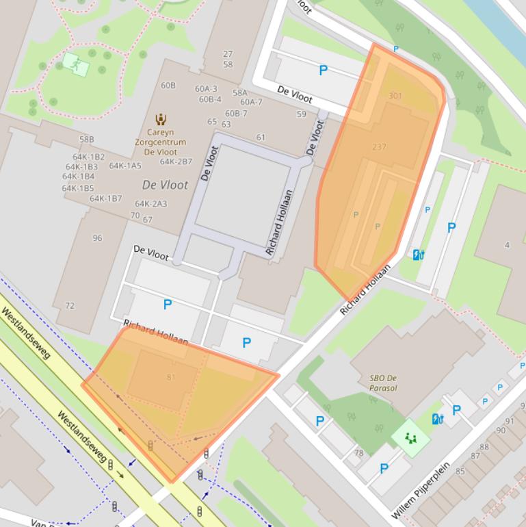 Kaart van postcodegebied 3144BS.