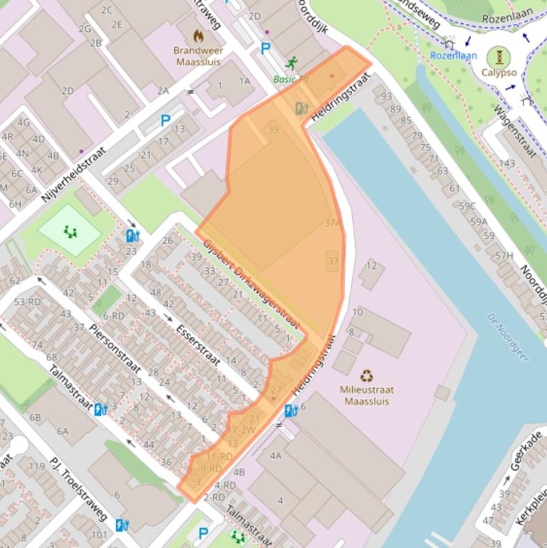 Kaart van postcodegebied 3144CE.