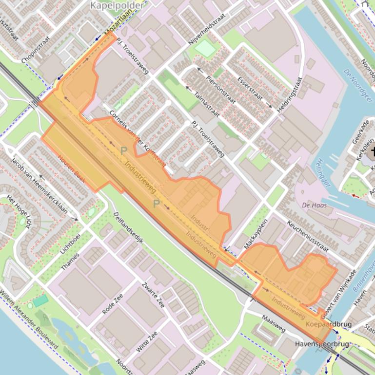 Kaart van postcodegebied 3144CH.