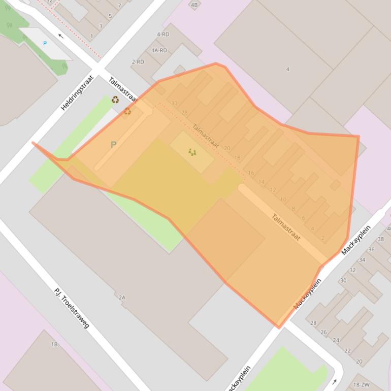 Kaart van postcodegebied 3144CS.