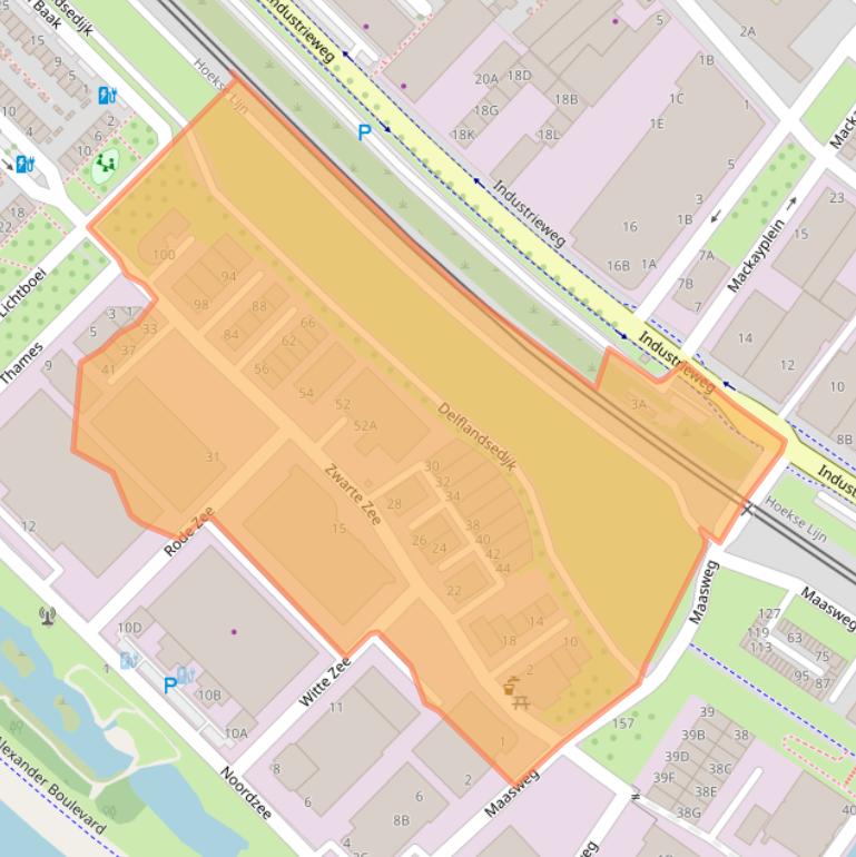 Kaart van postcodegebied 3144DE.