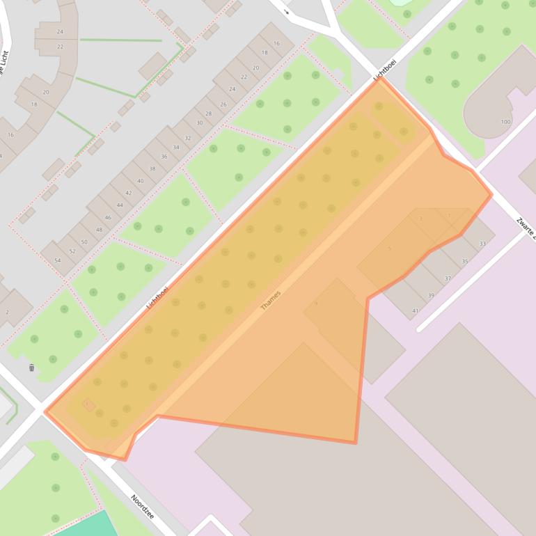 Kaart van postcodegebied 3144DG.