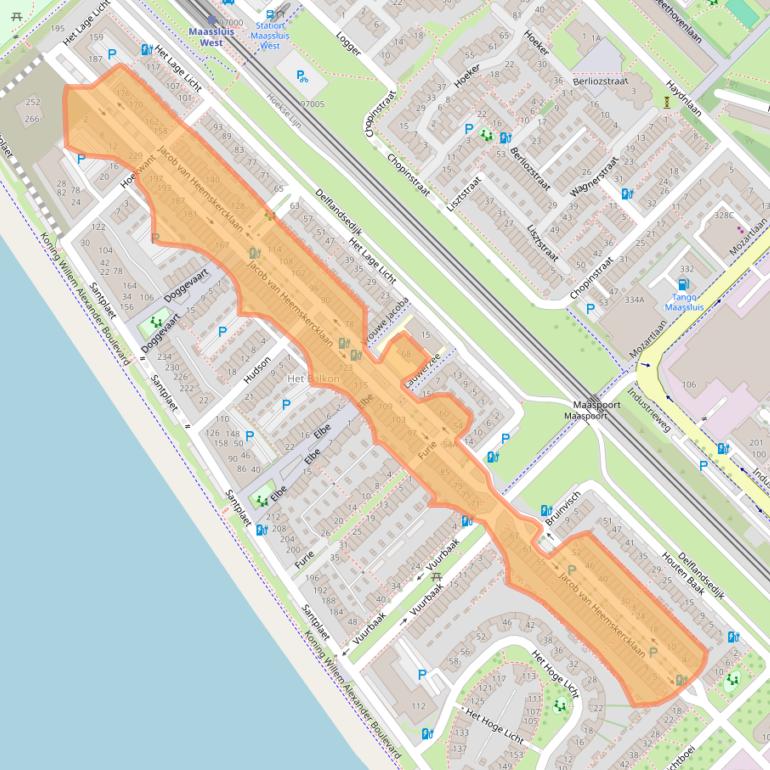 Kaart van postcodegebied 3144DK.