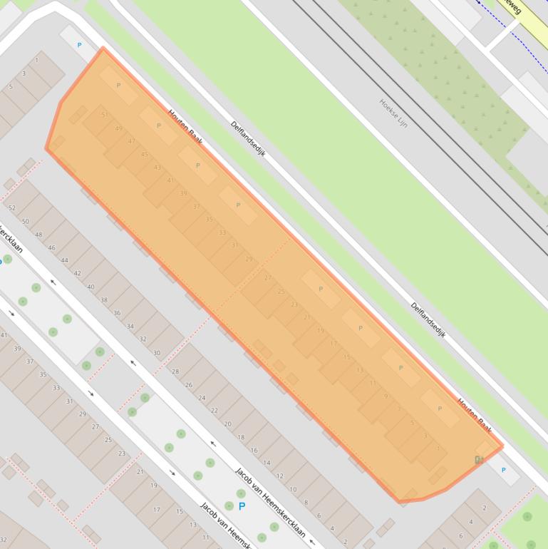 Kaart van postcodegebied 3144DL.