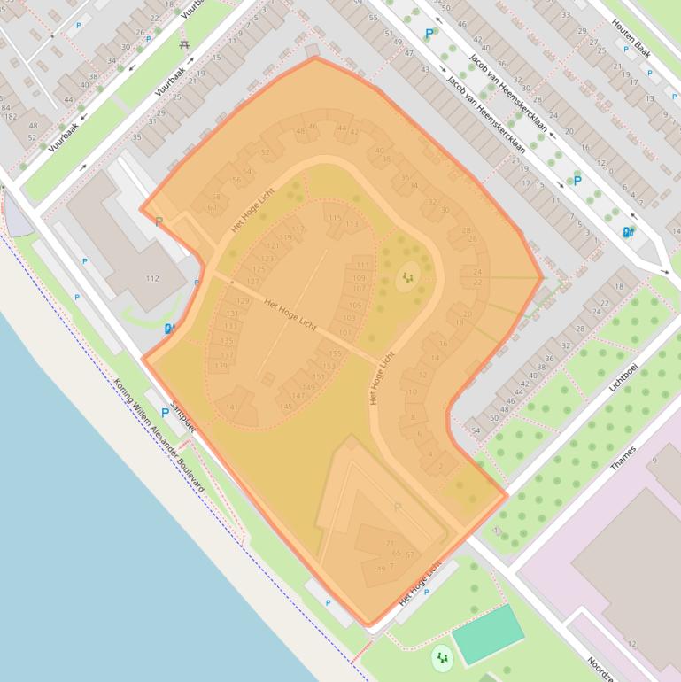 Kaart van postcodegebied 3144DN.