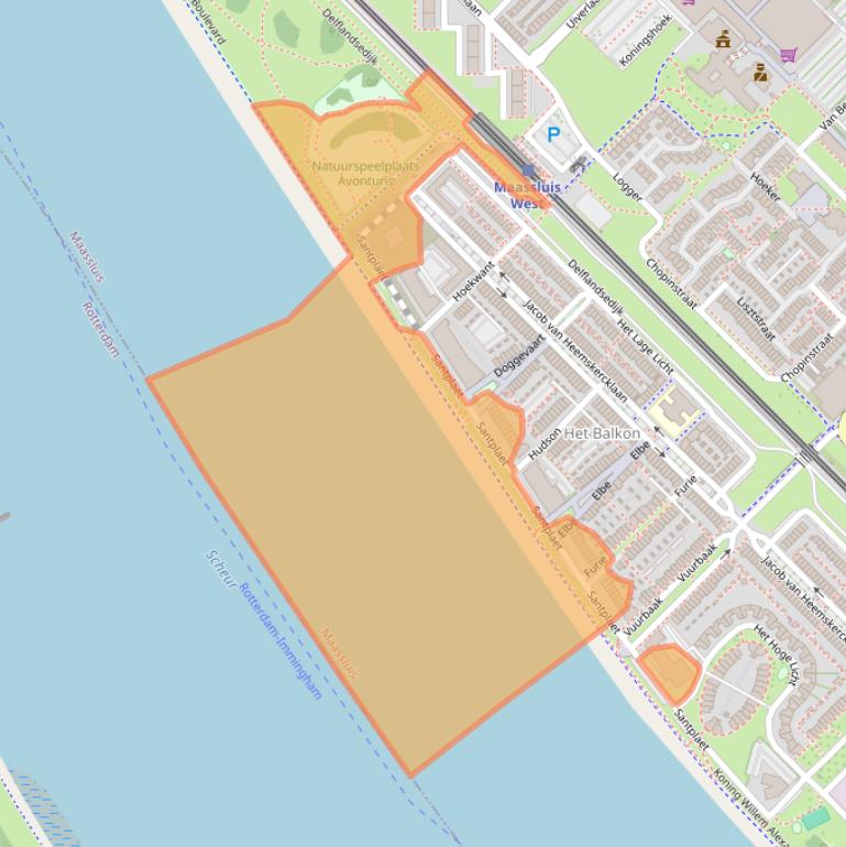 Kaart van postcodegebied 3144DT.