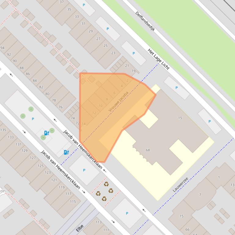 Kaart van postcodegebied 3144DV.