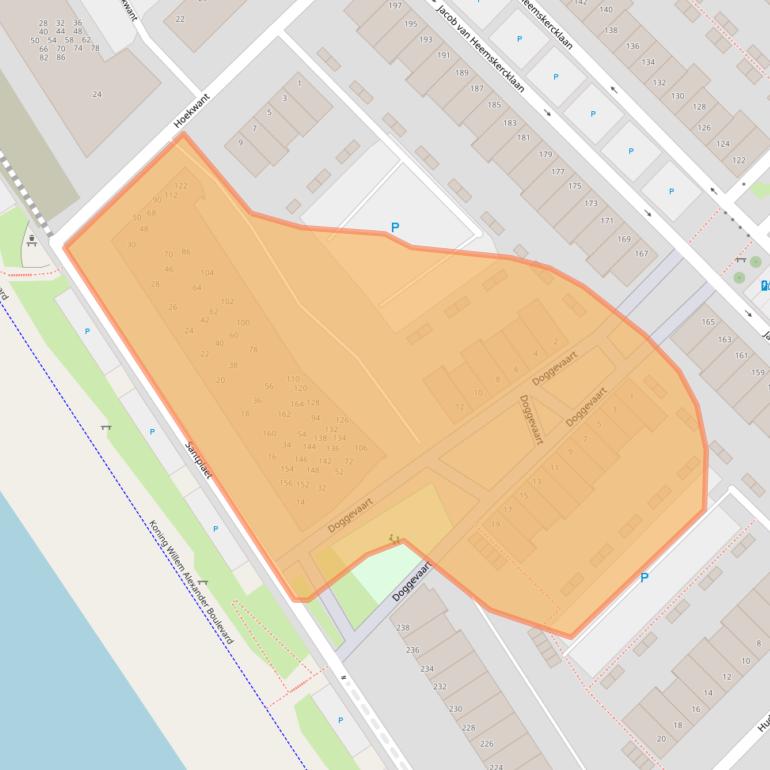 Kaart van postcodegebied 3144DX.