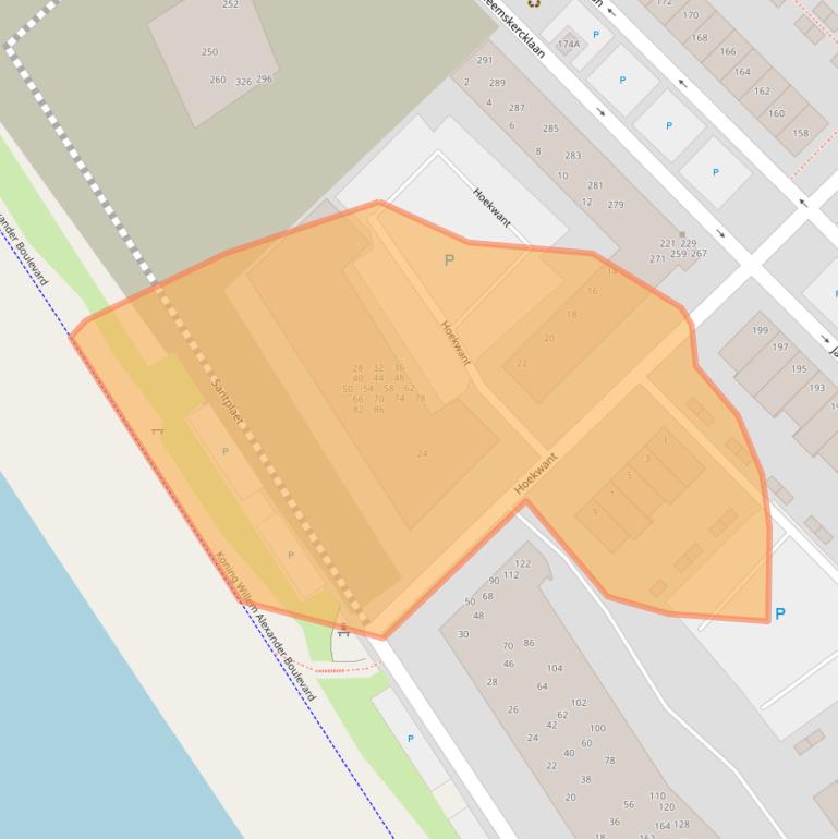 Kaart van postcodegebied 3144DZ.