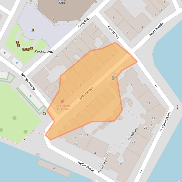 Kaart van postcodegebied 3144EA.