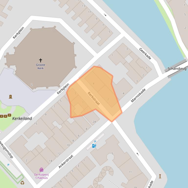 Kaart van postcodegebied 3144EB.