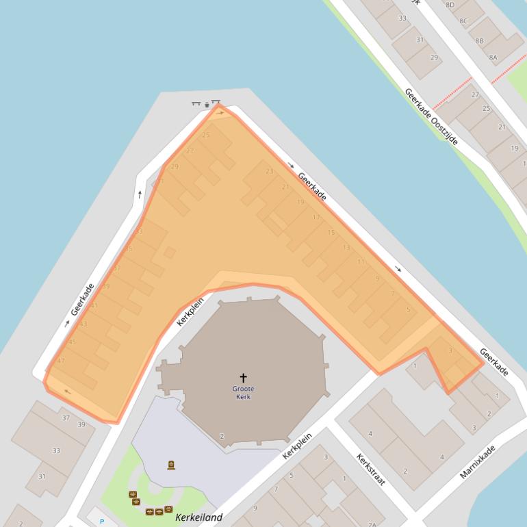 Kaart van postcodegebied 3144EC.