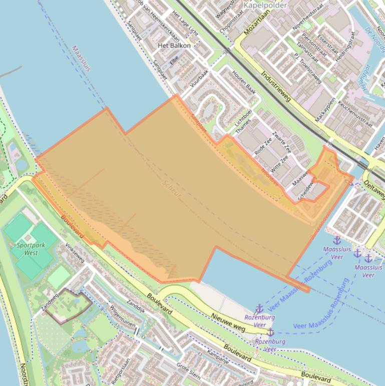 Kaart van postcodegebied 3144EG.