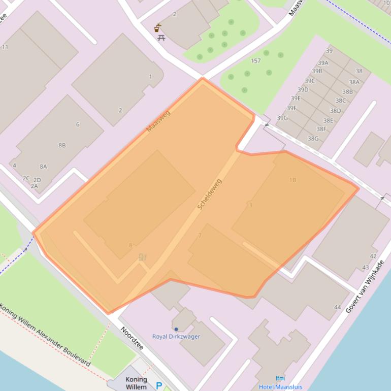 Kaart van postcodegebied 3144ES.