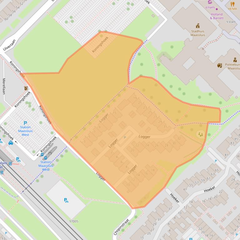 Kaart van postcodegebied 3144GG.