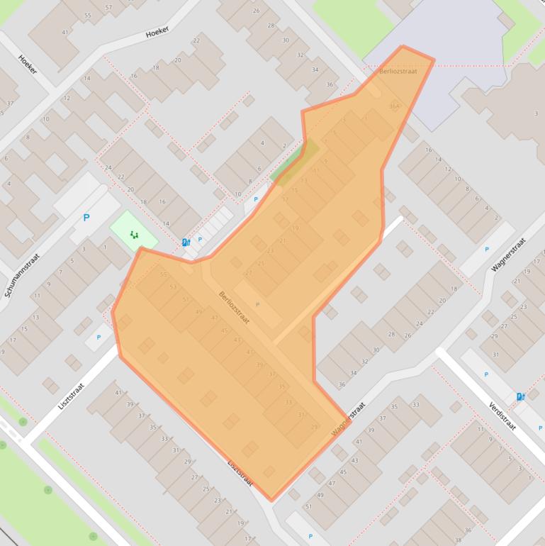 Kaart van postcodegebied 3144KA.