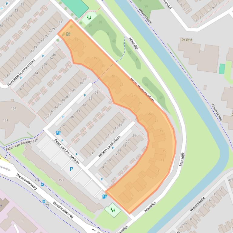 Kaart van postcodegebied 3144LC.