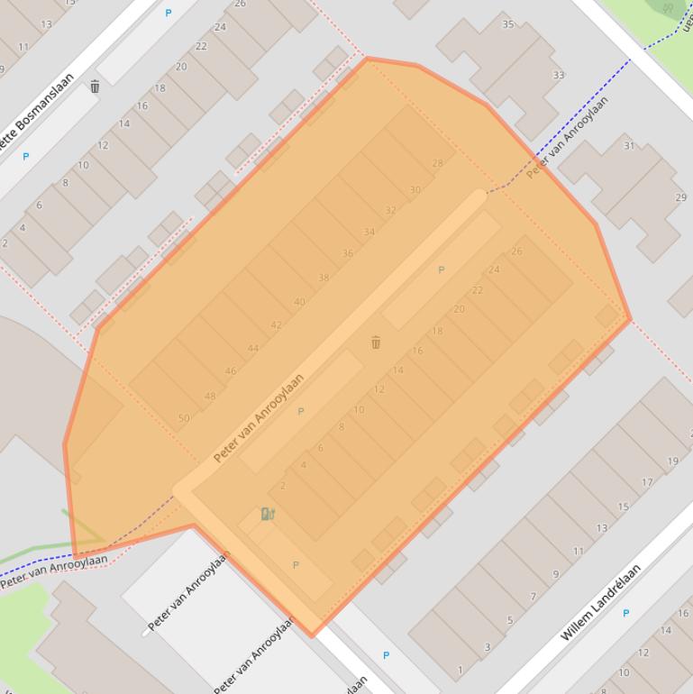 Kaart van postcodegebied 3144LD.