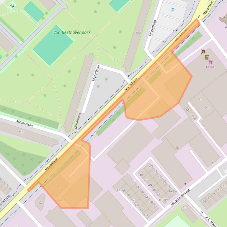 Kaart van postcodegebied 3144NA.