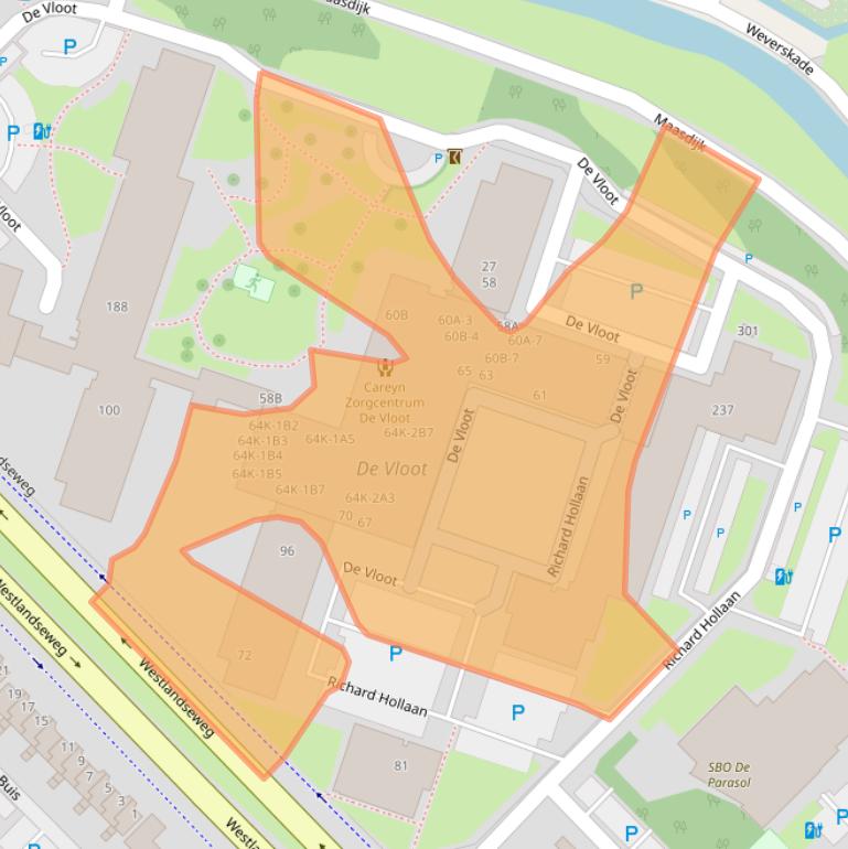 Kaart van postcodegebied 3144PC.