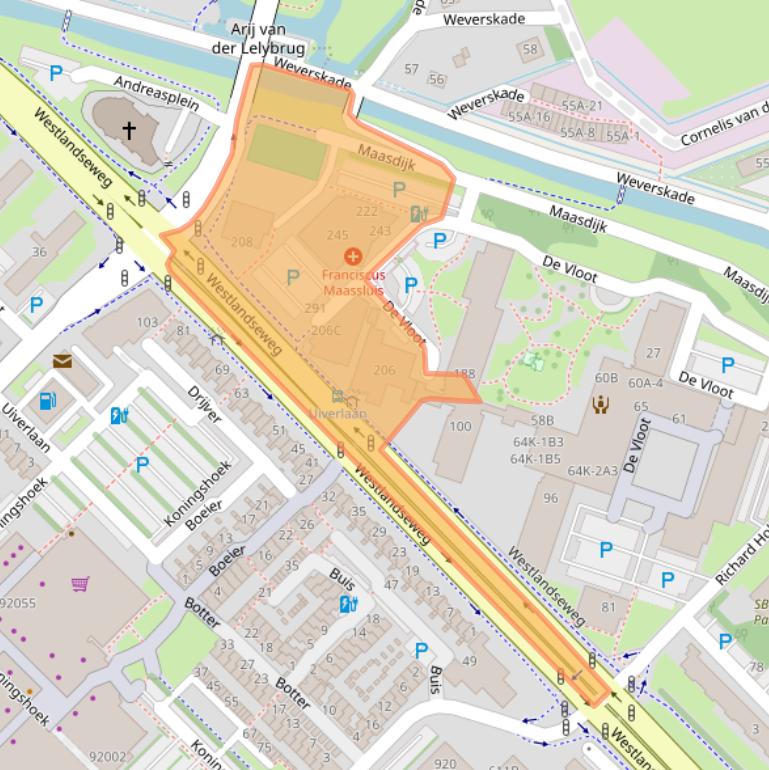 Kaart van postcodegebied 3144PK.