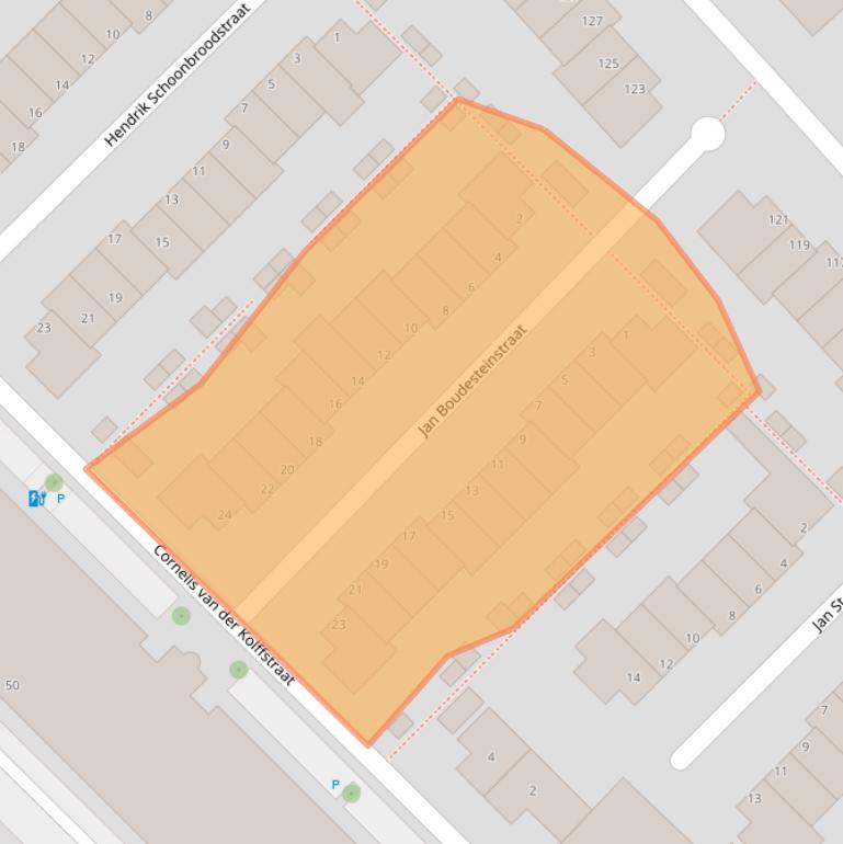 Kaart van postcodegebied 3144RA.