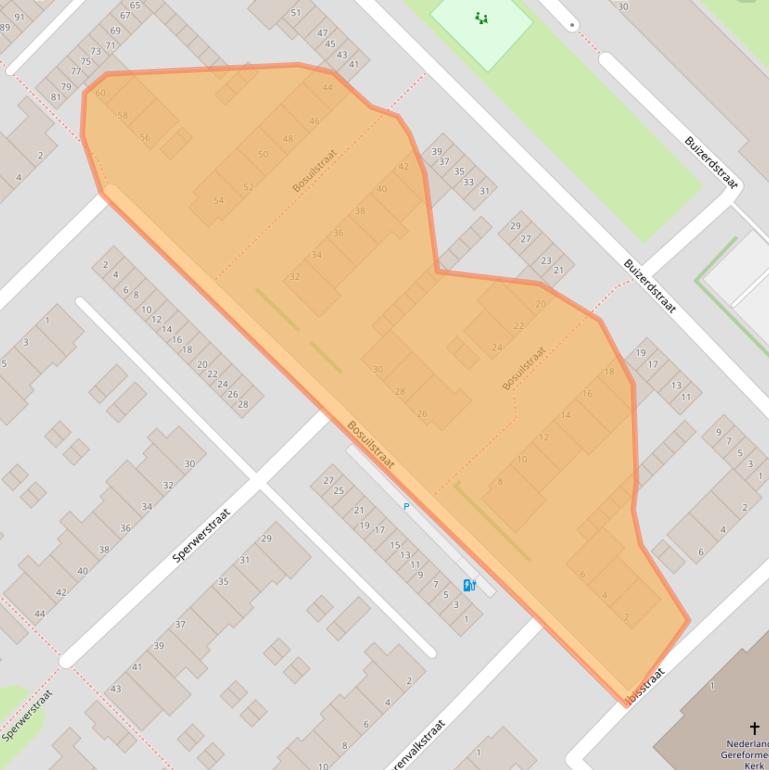 Kaart van postcodegebied 3145AB.