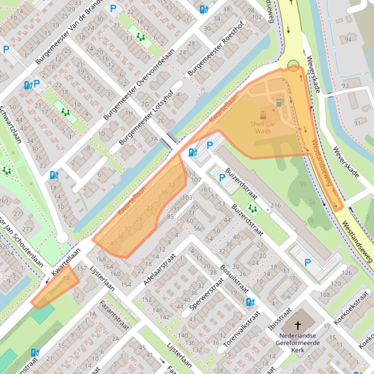 Kaart van postcodegebied 3145AL.