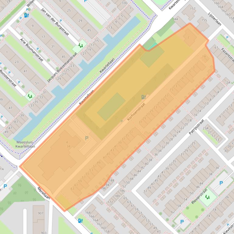 Kaart van postcodegebied 3145CE.