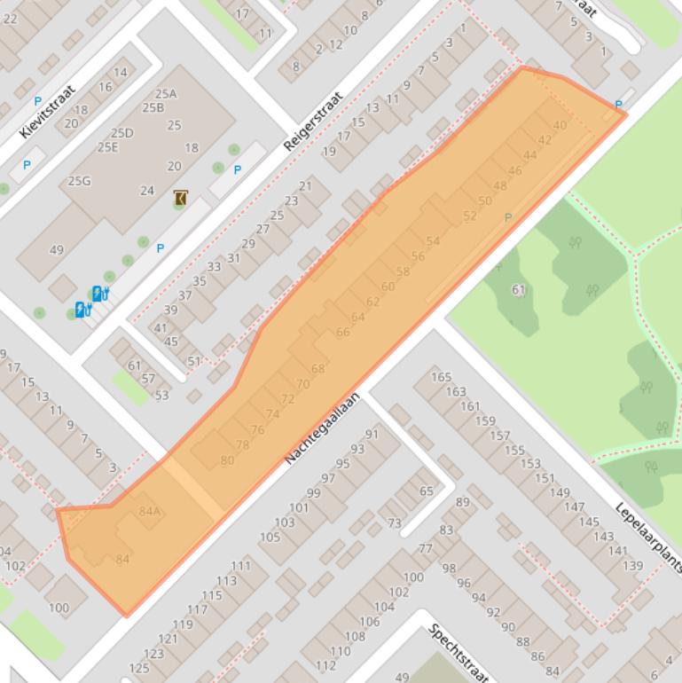 Kaart van postcodegebied 3145CL.