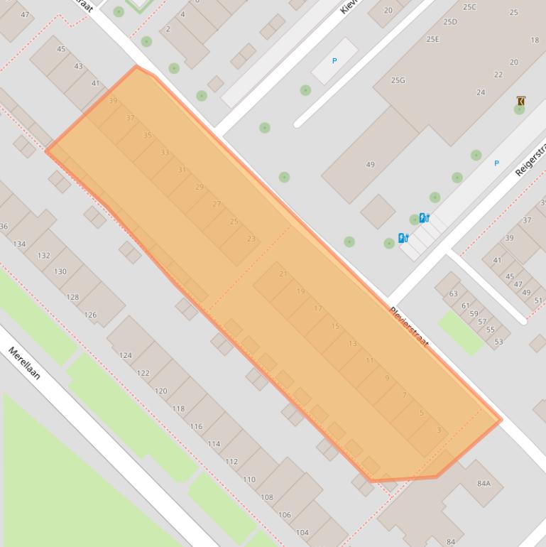 Kaart van postcodegebied 3145CP.