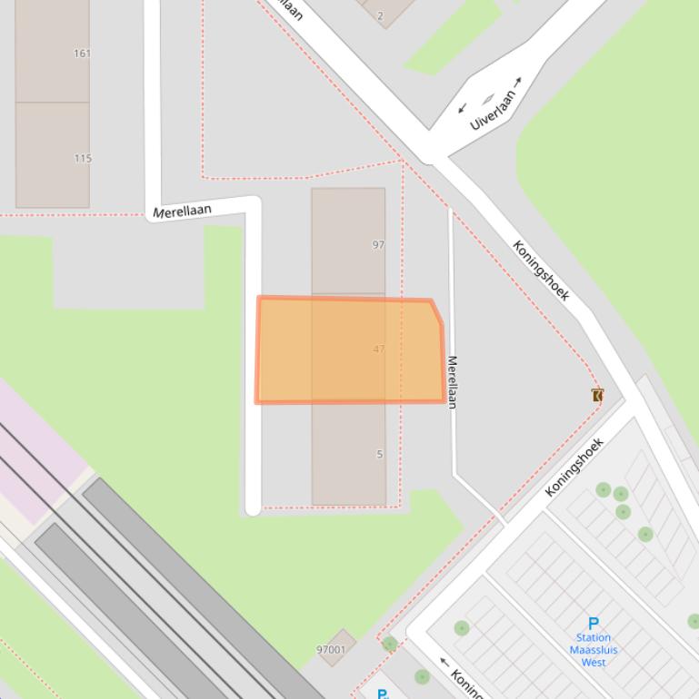 Kaart van postcodegebied 3145EB.