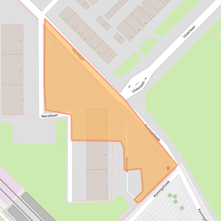 Kaart van postcodegebied 3145EC.