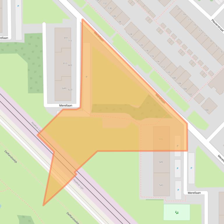 Kaart van postcodegebied 3145EW.