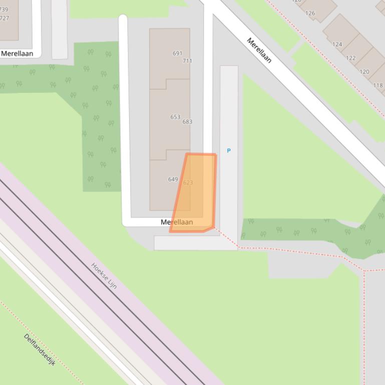 Kaart van postcodegebied 3145GA.