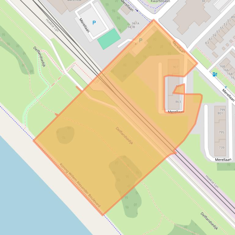 Kaart van postcodegebied 3145GJ.