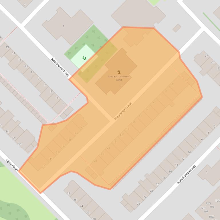 Kaart van postcodegebied 3145LA.