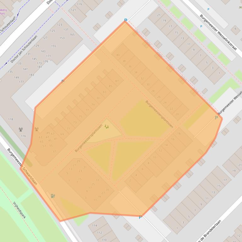 Kaart van postcodegebied 3145MH.