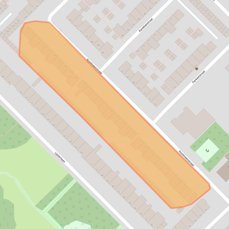 Kaart van postcodegebied 3145NB.