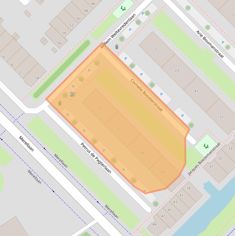 Kaart van postcodegebied 3145PA.