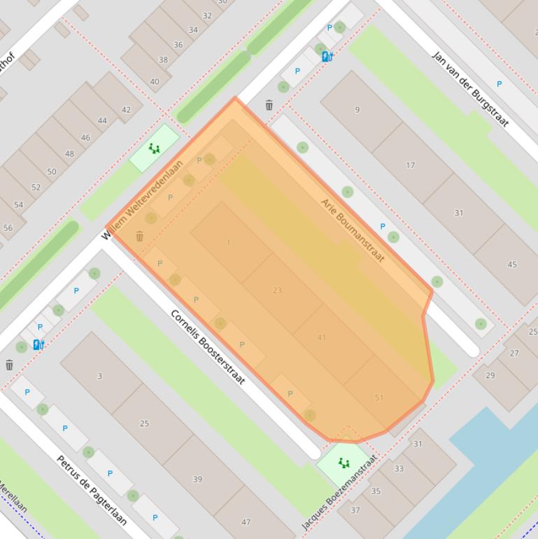 Kaart van postcodegebied 3145PB.