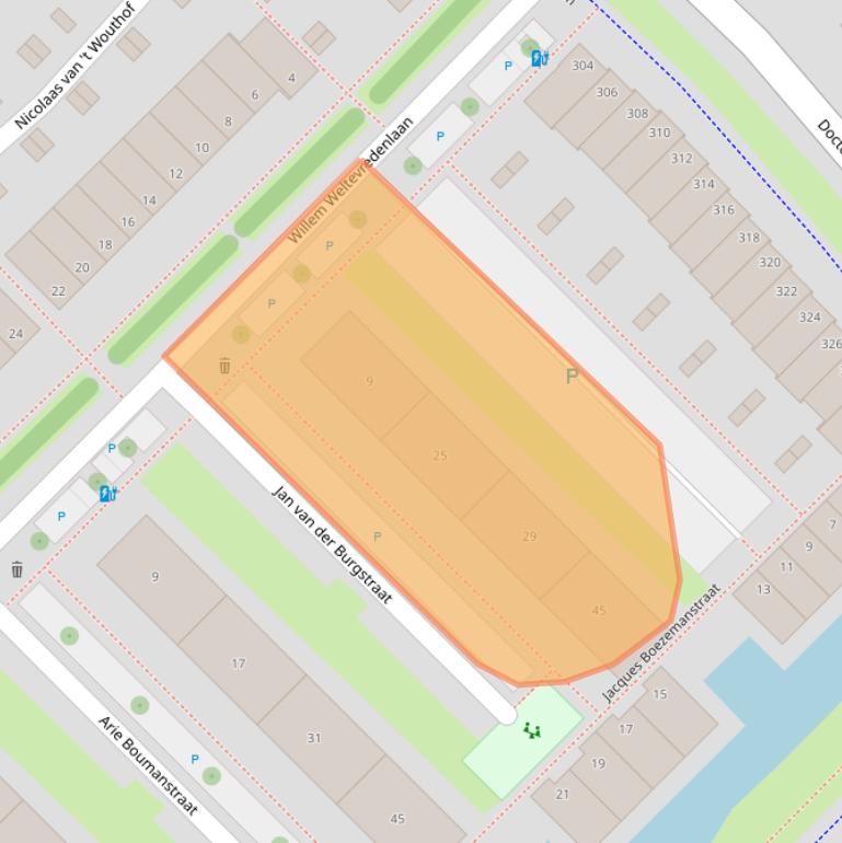 Kaart van postcodegebied 3145PD.